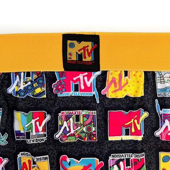 MTV Logo Crazy Boxer Briefs Mens Large Underwear Retro 90s TV Colorful Fun Gift - Picture 4 of 8
